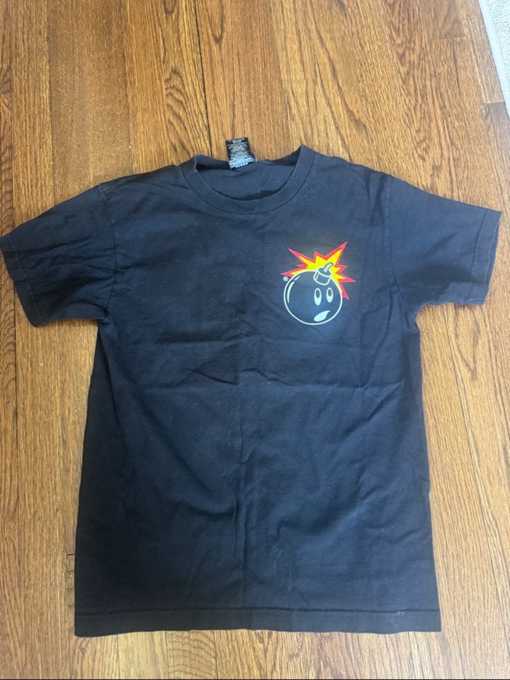 The Hundreds Black Kids Tee with Red & Yellow Bomb Logo